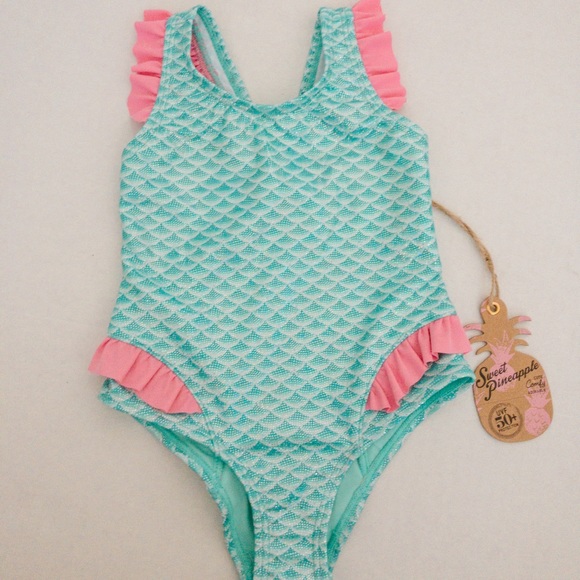 Mermaid print and ruffle swim suit (18 months) - Picture 2 of 7